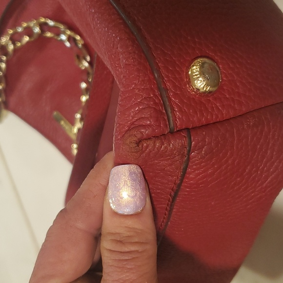 Micheal kors red leather tote - Picture 8 of 10